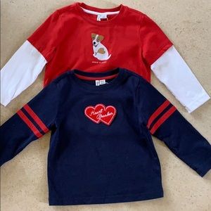 Janie & Jack 2 Valentine T-Shirts